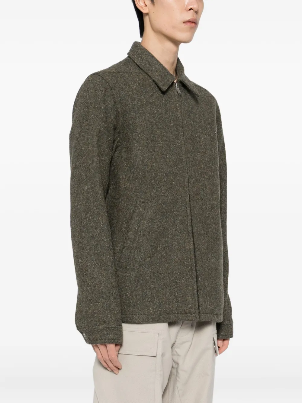  Rick Owens Wool Jacket - Green 