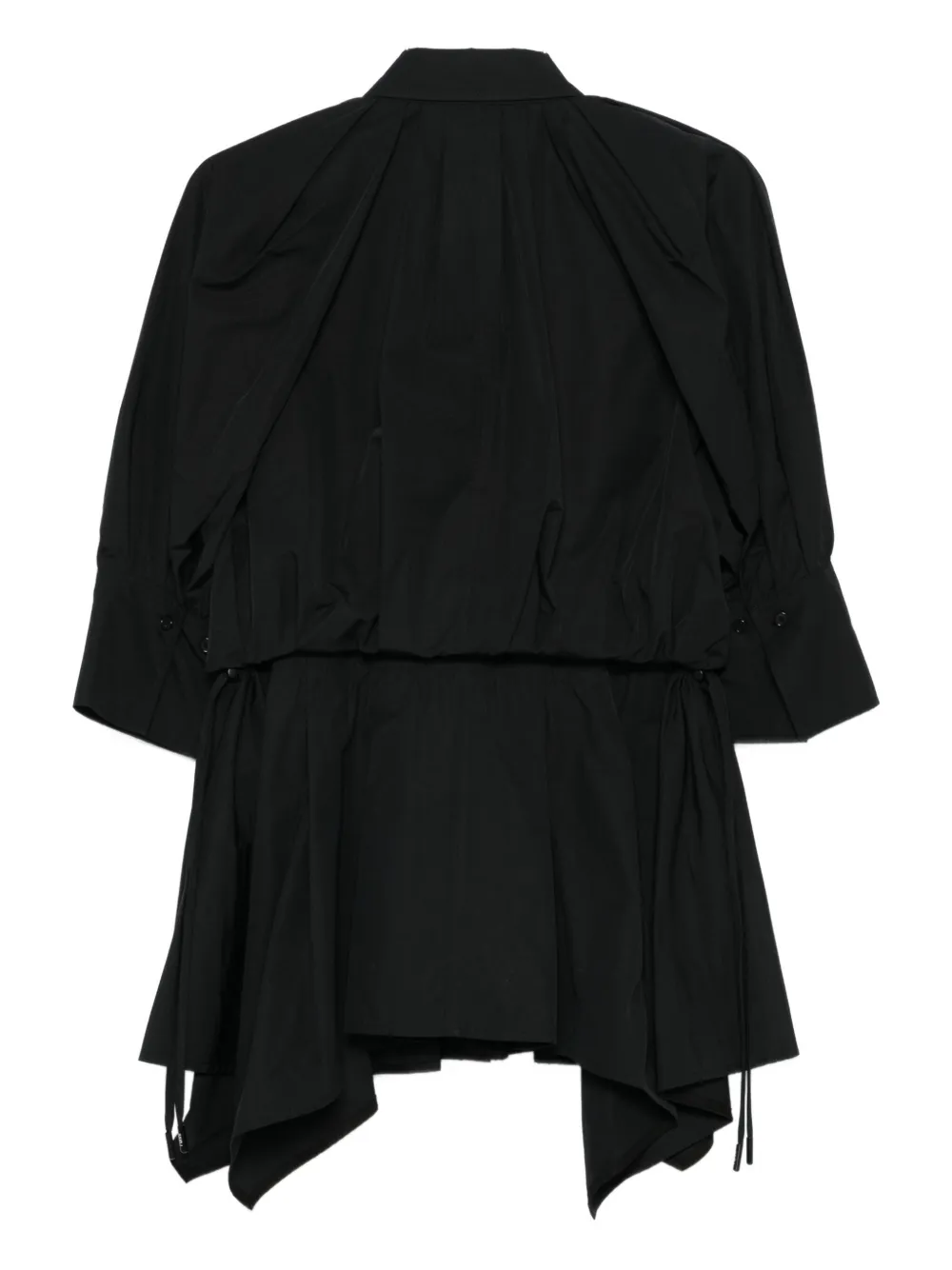 Juunj Gathered Layered Blouse In Black