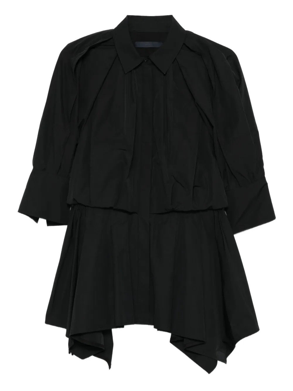 Juun.J gathered layered blouse | Black | Image 1