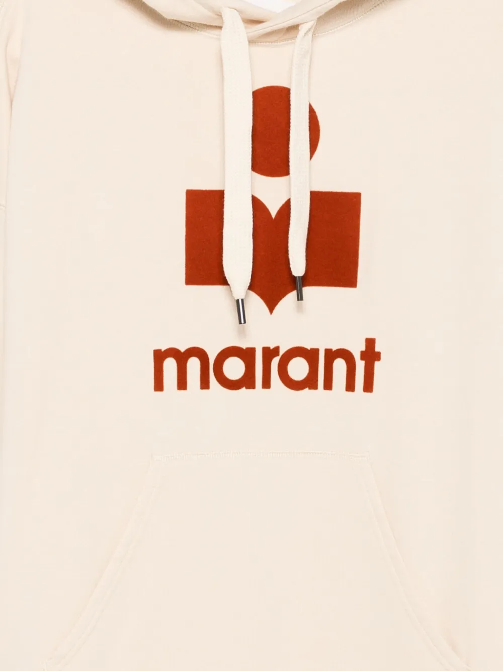 Isabel Marant Miley Logo-print Hoodie In Neutral