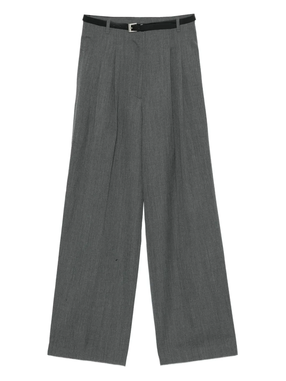Juun.J belted pleated trousers - Grigio