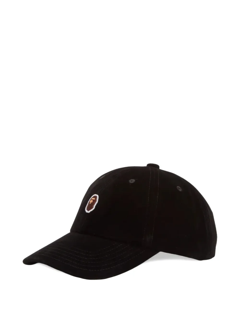 A Bathing Ape Logo-patch Baseball Cap In Black