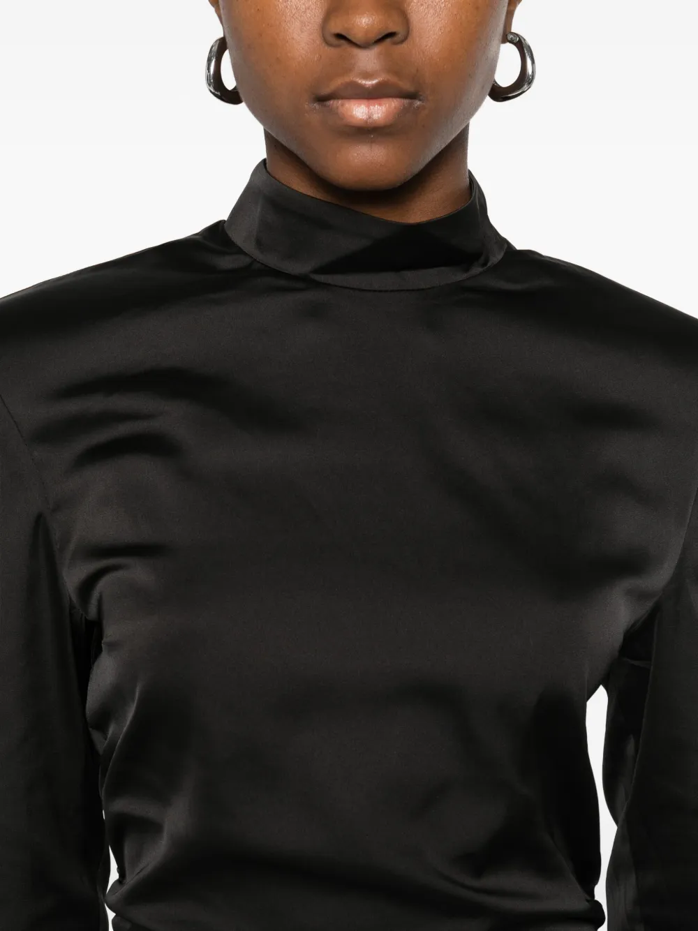 ROTATE BIRGER CHRISTENSEN Mini-jurk met ruches Zwart