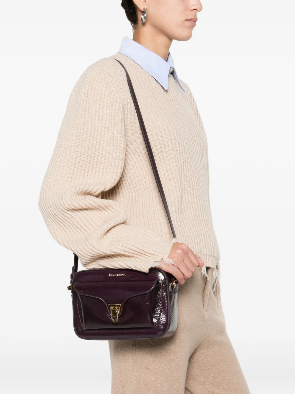 Coccinelle Small Beat Generation Satchel Bag In Purple