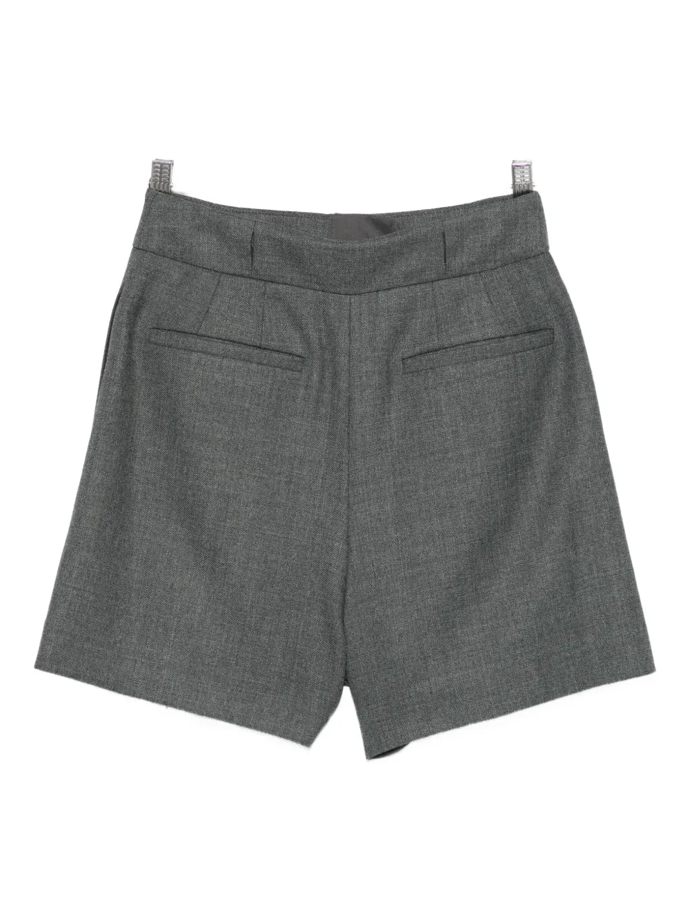 Juun.J pleated belted shorts - Grijs
