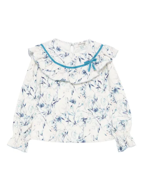alapage ruffled floral-print top