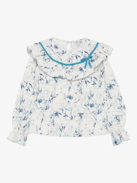 alapage top con estampado floral y volantes
