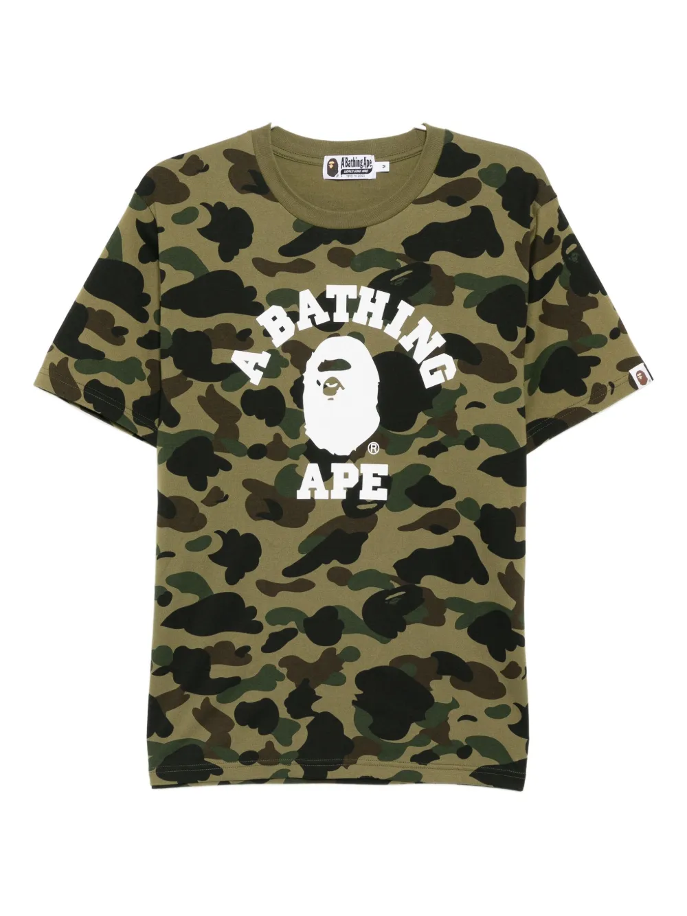 A BATHING APE® playera con logo estampado | verde | Image 1
