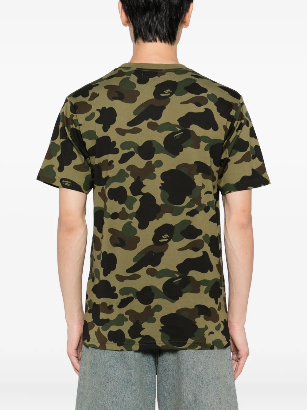 A BATHING APE T-shirt met logoprint Groen