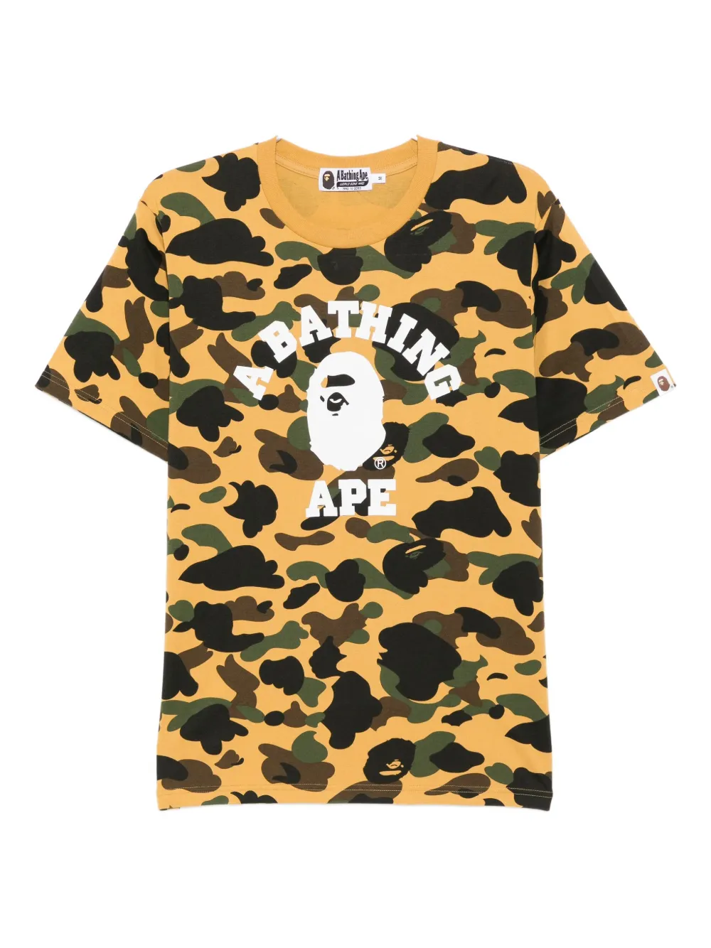A BATHING APE® playera con logo estampado | amarillo | Image 1