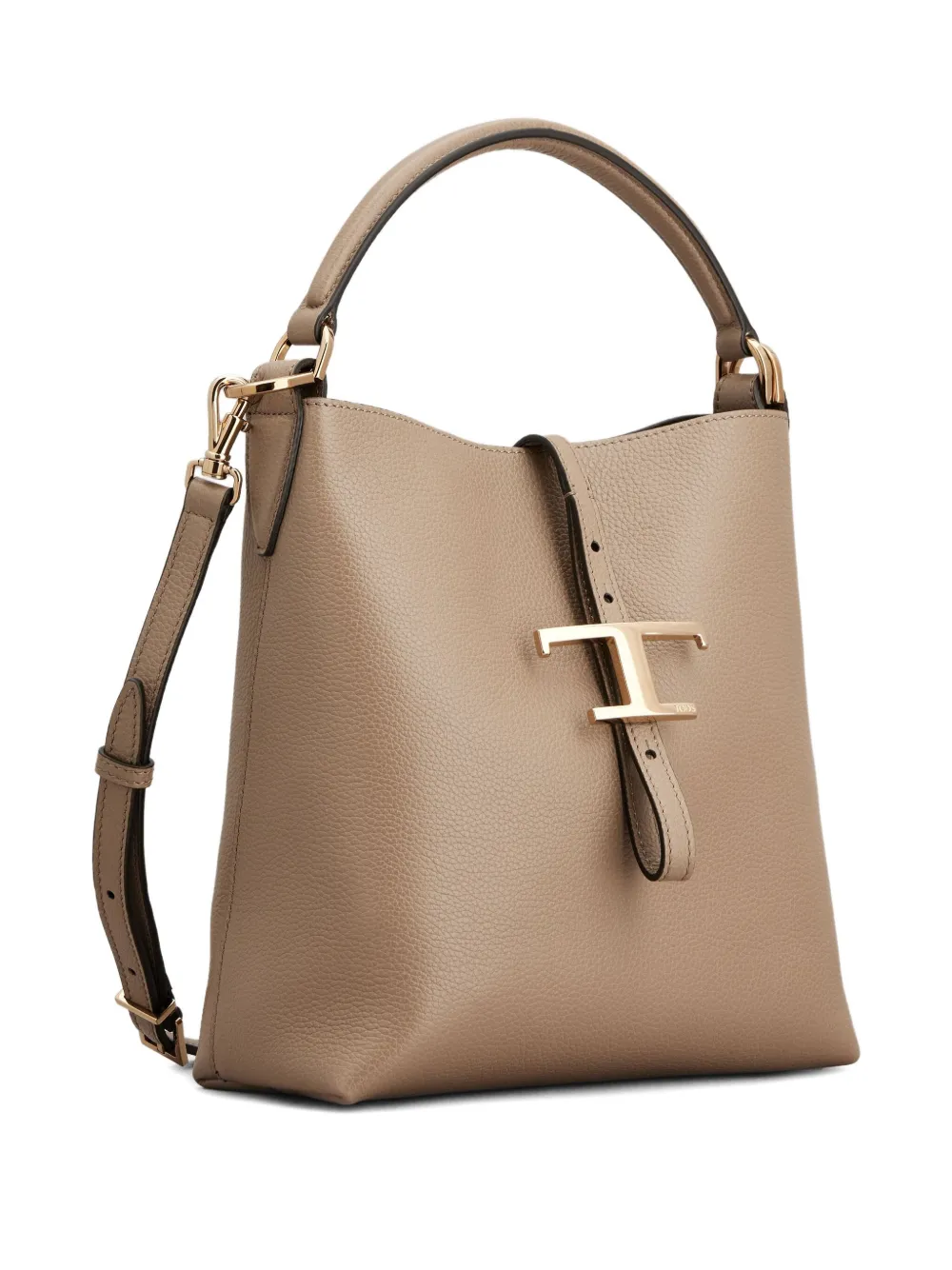 Tod's T Timeless mini bucket-tas Bruin