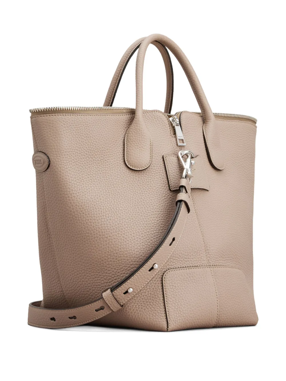 Tod's Di zip leather tote bag - Beige