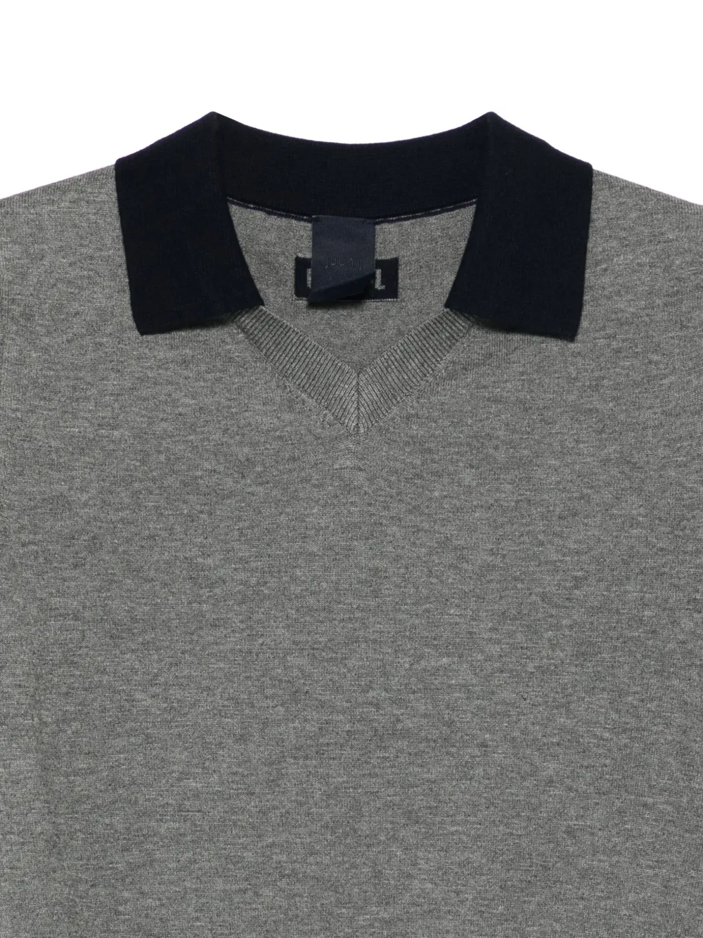 Juunj Short Sleeve Knitted Top In Gray