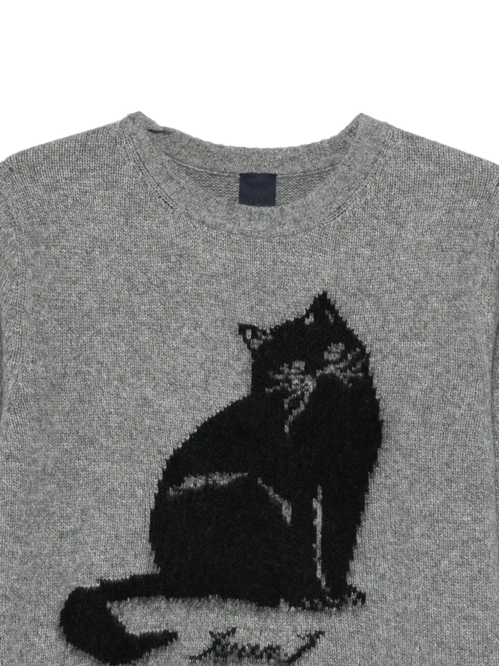 Juun.J Trui met kattenpatroon Grijs