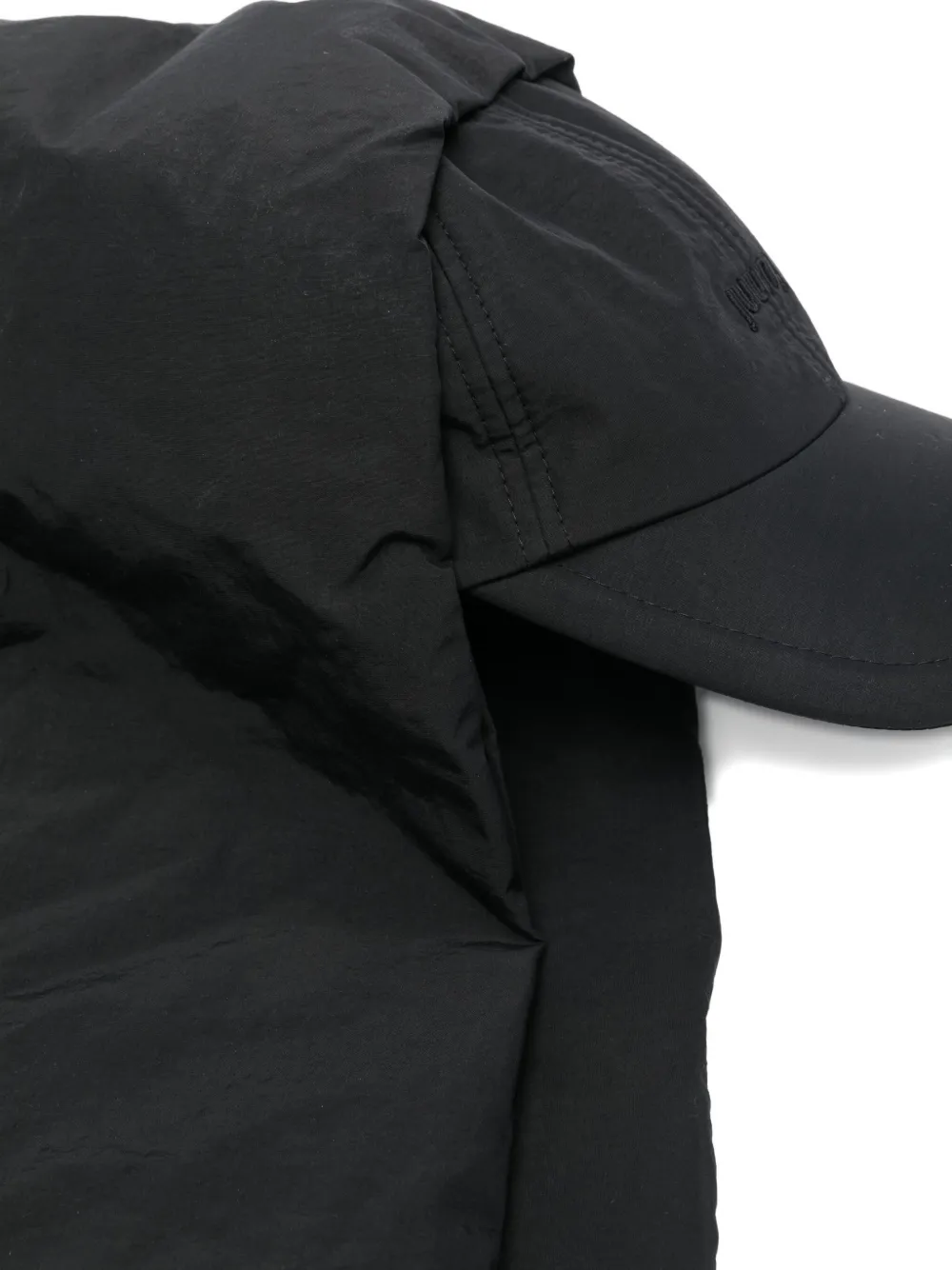 Juunj Embroidered-panel Cap In Black
