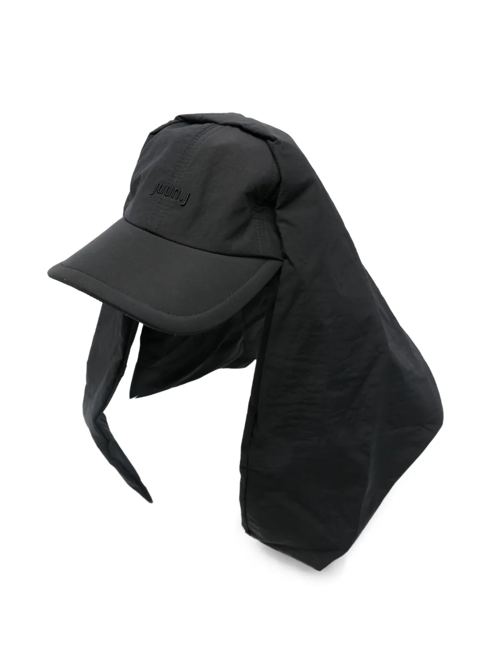 Juun.J embroidered-panel cap - Schwarz