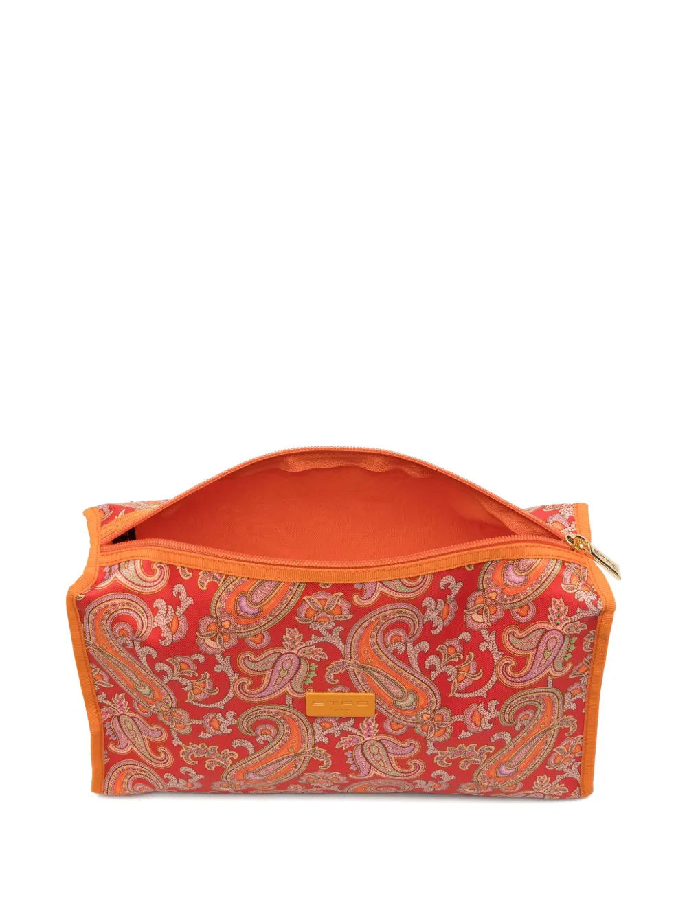 Etro Paisley-print Wash Bag In Red