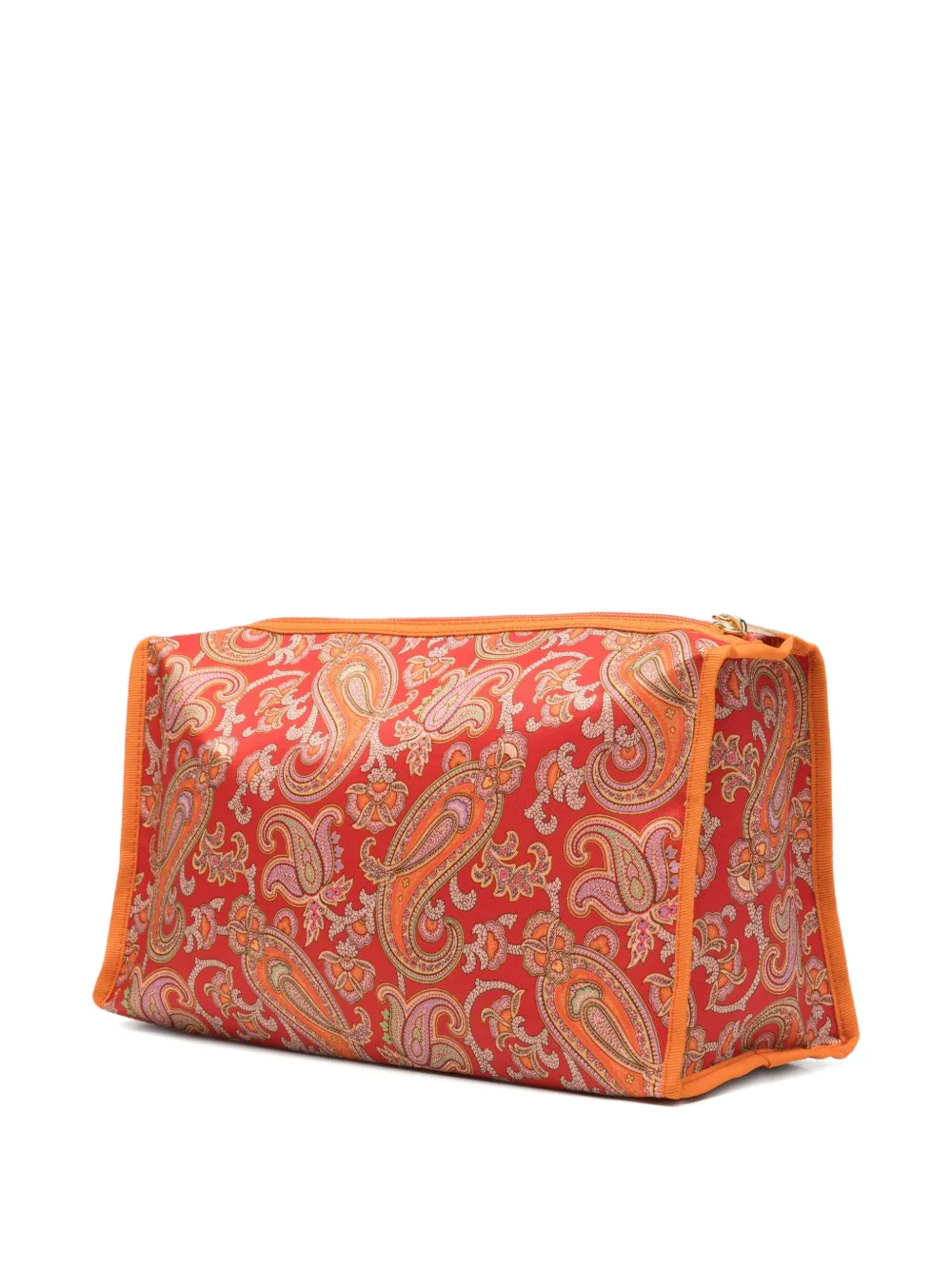 Etro Paisley-print Wash Bag In Red