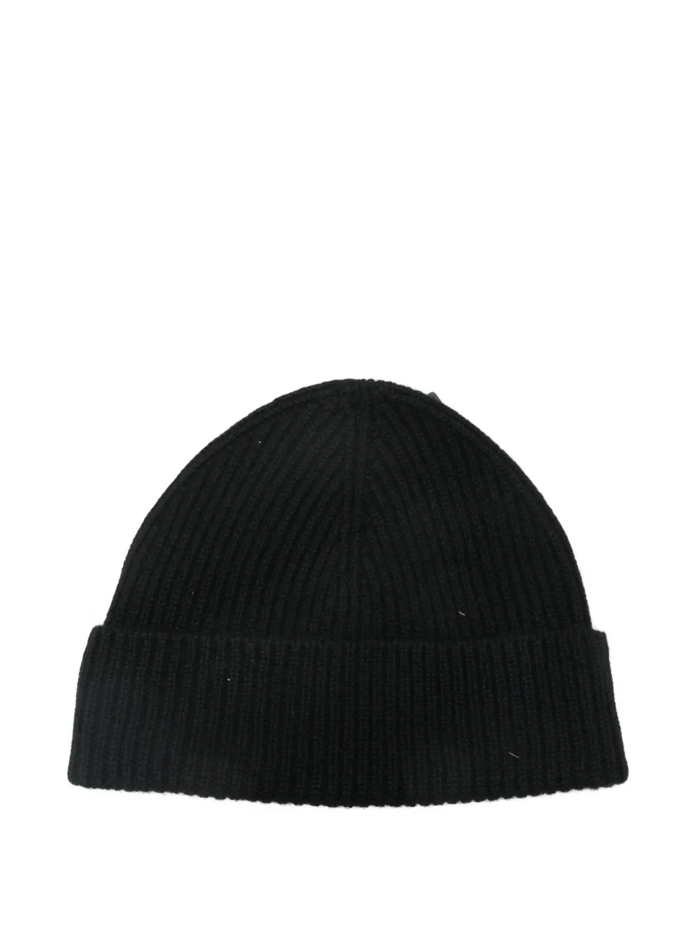 Juun.J ribbed logo-patch beanie - Zwart