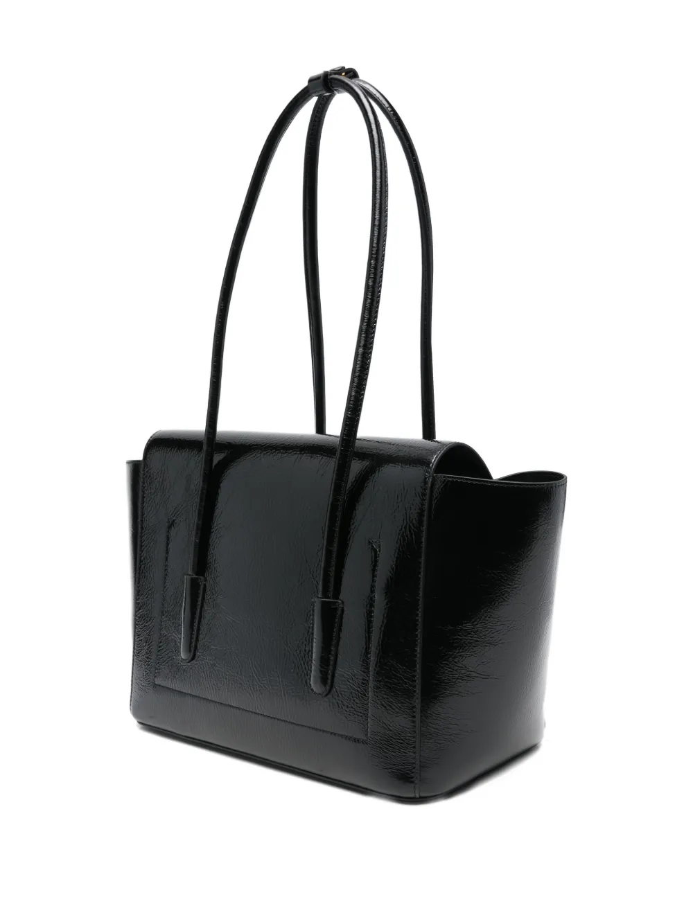 Coccinelle Large Double Beat Tote Bag In Black