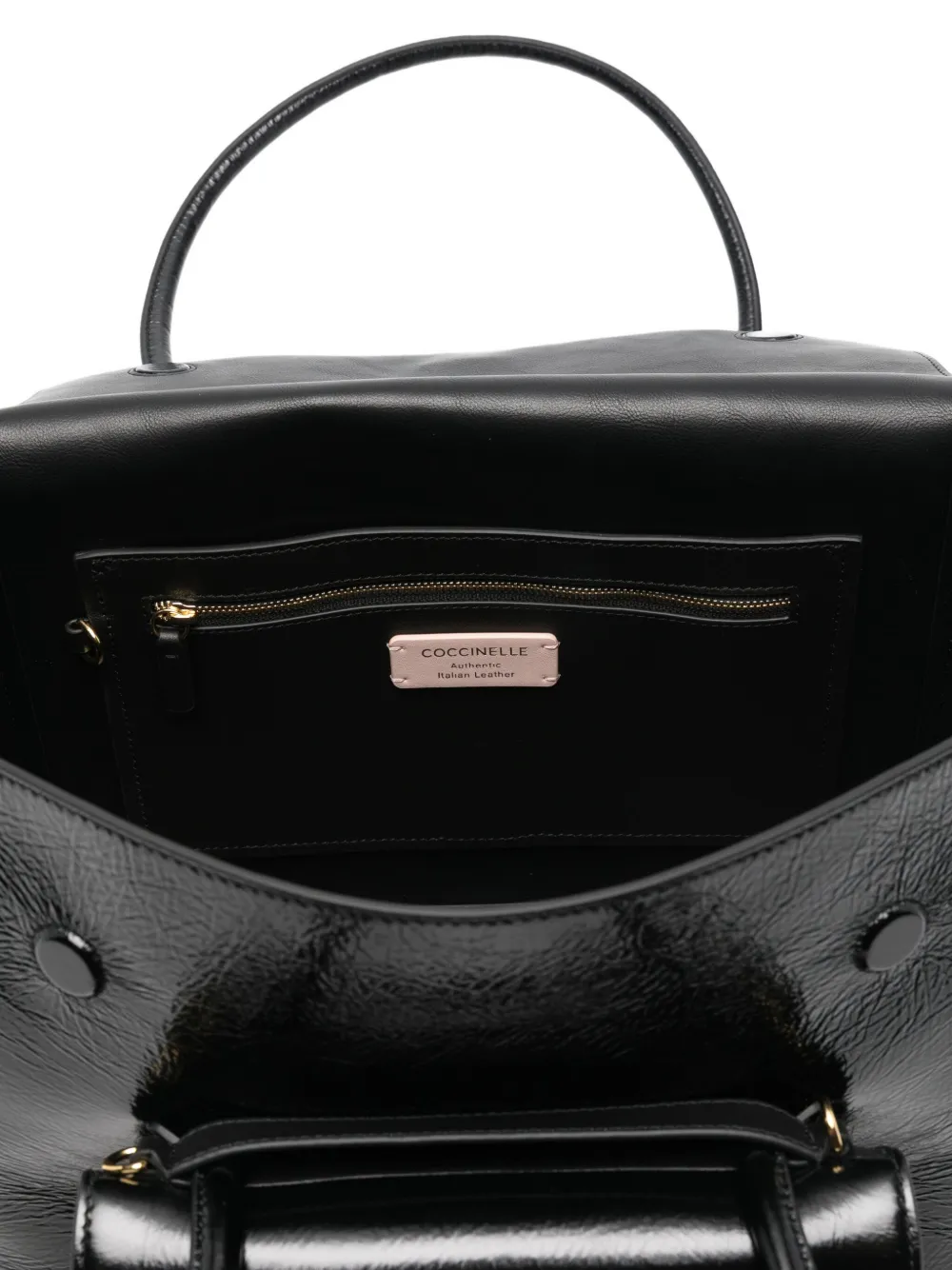 Coccinelle Large Double Beat Tote Bag In Black