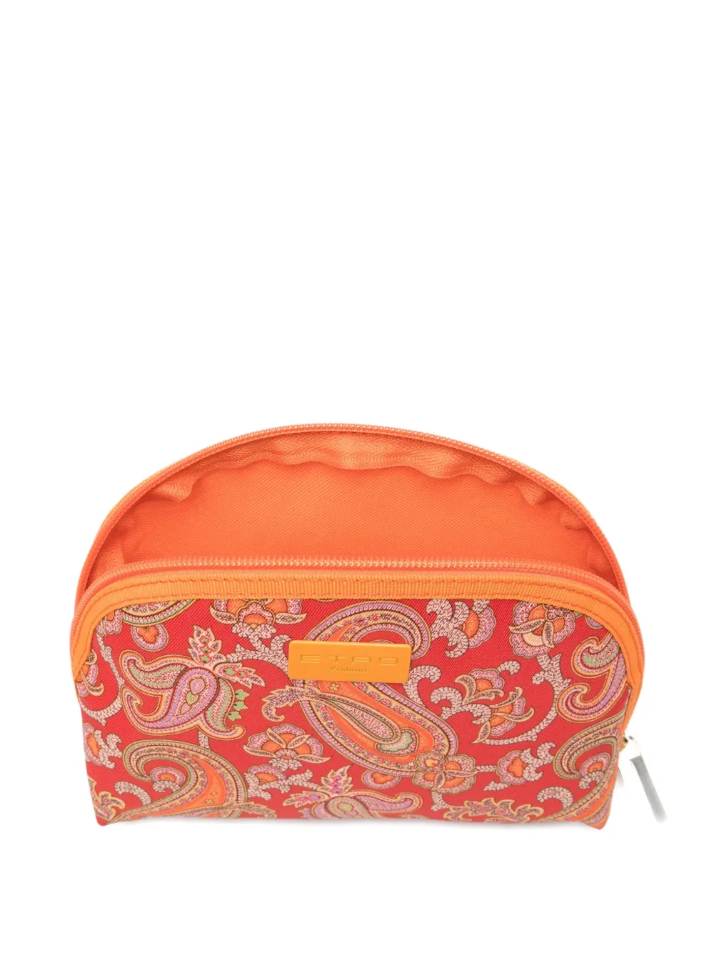 Etro Paisley-print Zip-up Wash Bag In Red