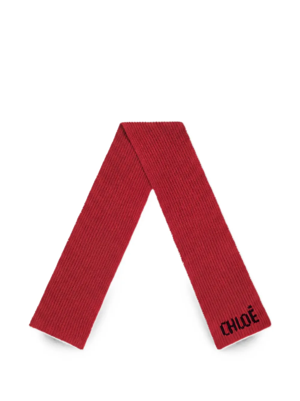 Chloé Foulard con logo - Rosso