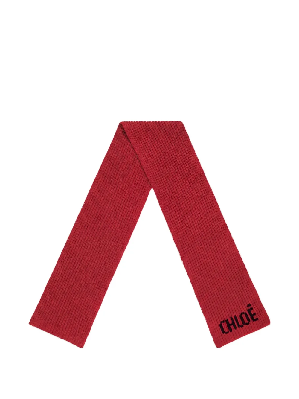 Chloé Schal mit Logo - Rot