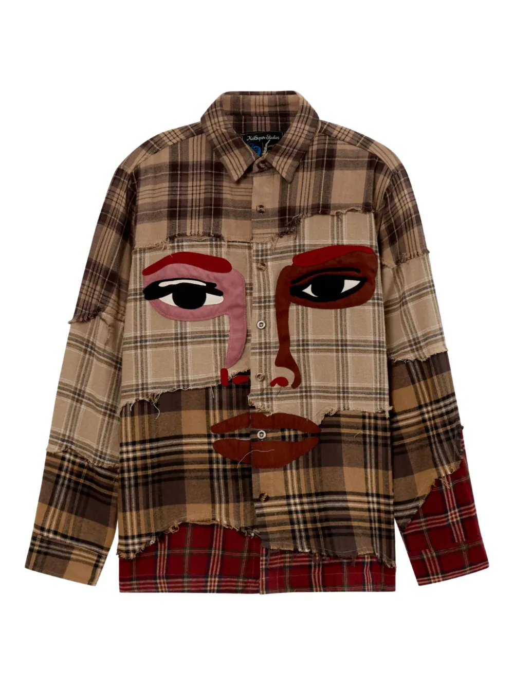 KidSuper check-pattern shirt | Neutrals | Image 1
