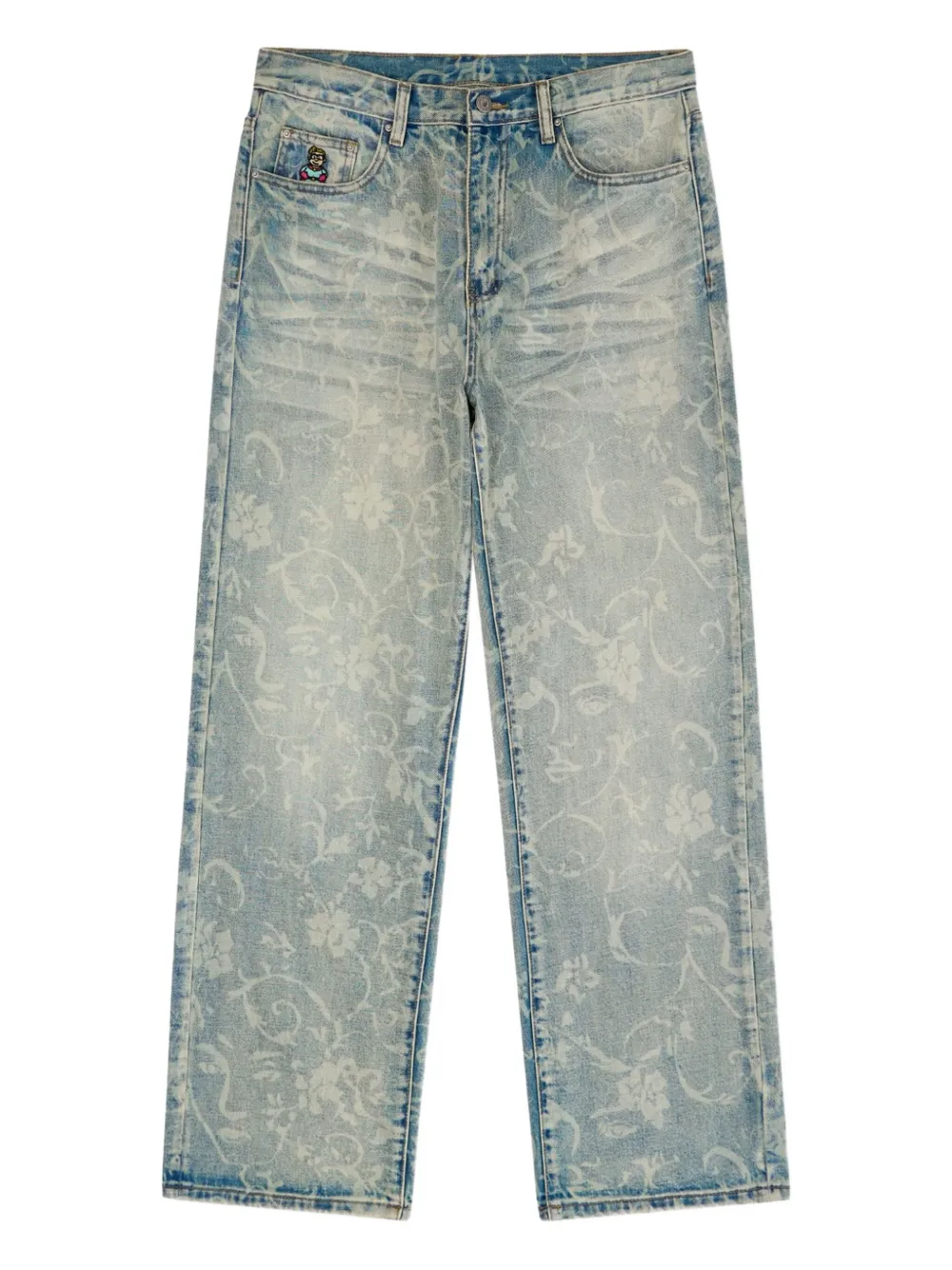 Kidsuper Floral-pattern Jeans In Multi