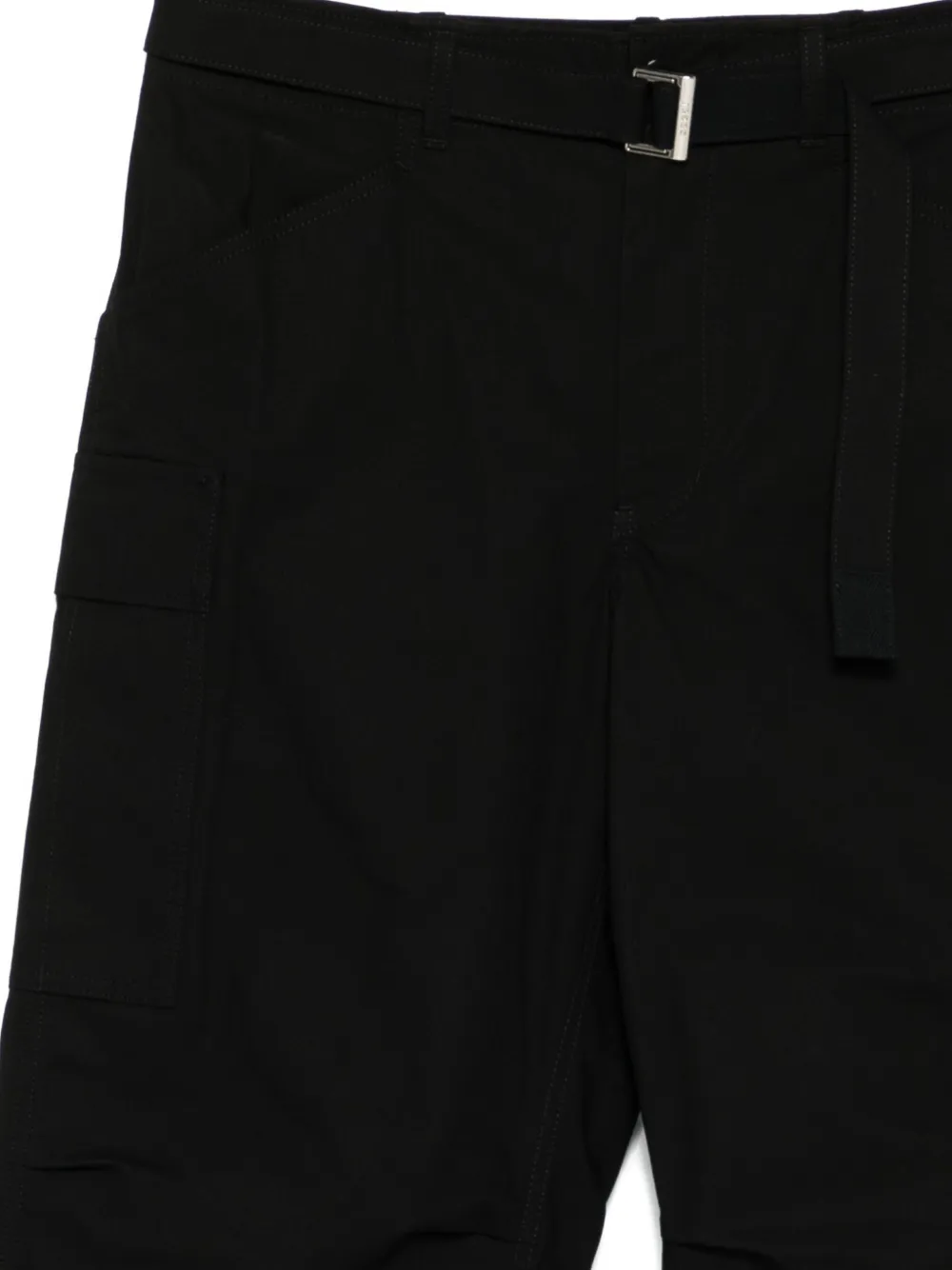 sacai Ripstop cargo broek met ceintuur BLACK