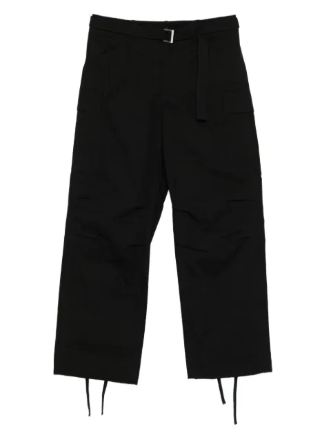 sacai belted ripstop cargo trousers