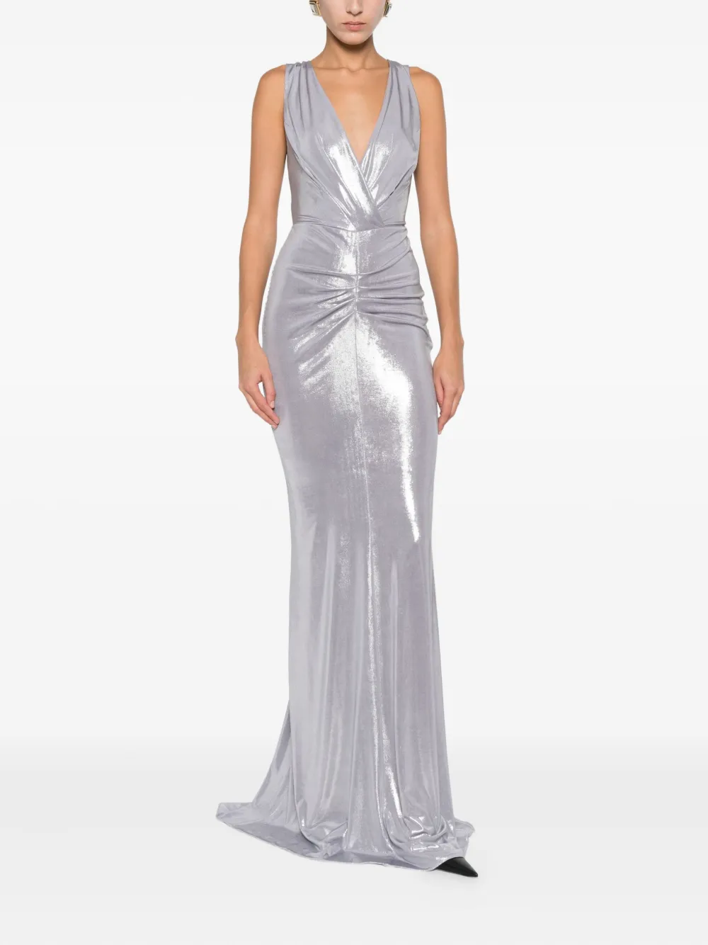 Lita Couture Roche Dress In Silver
