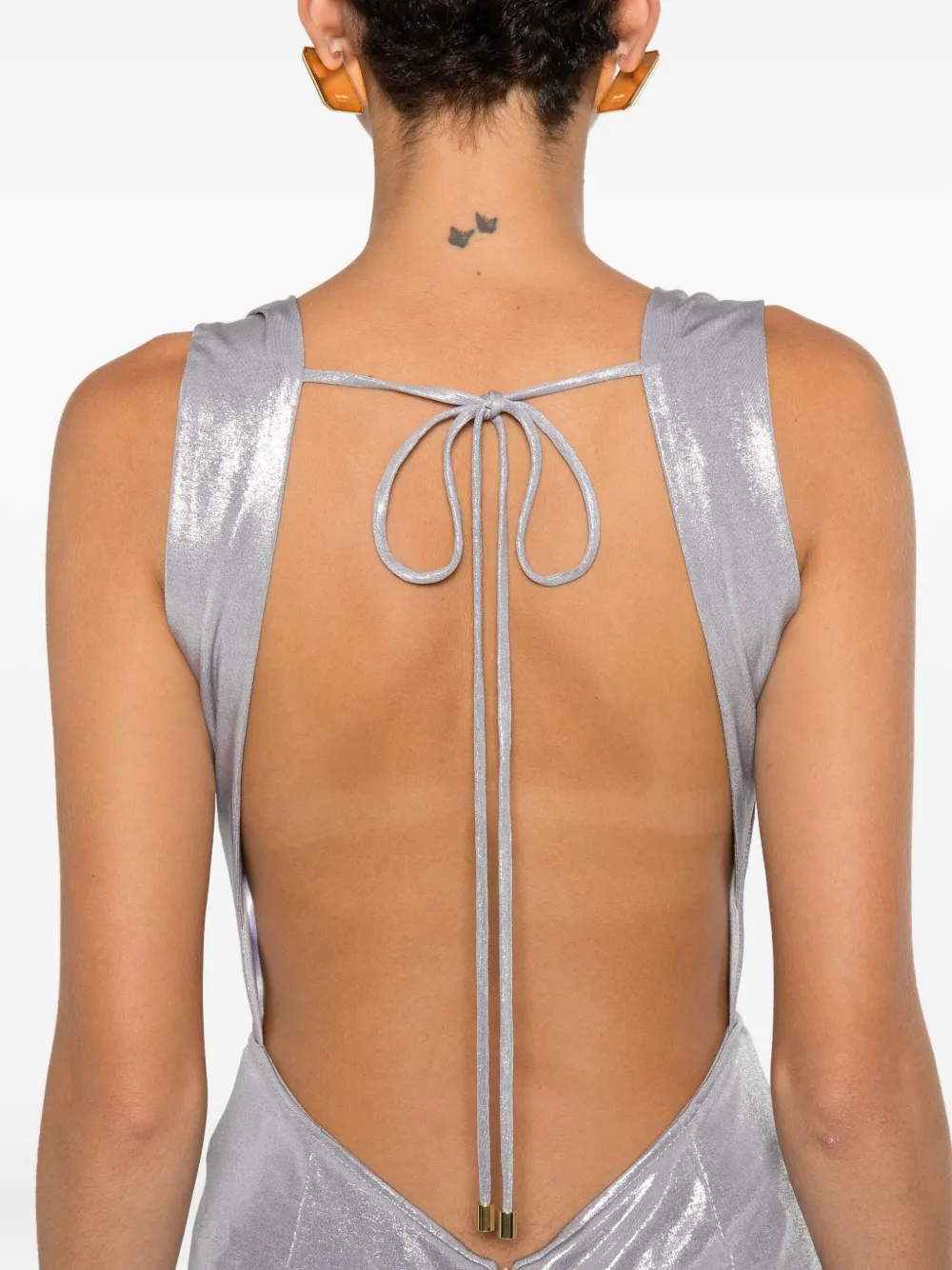 Lita Couture Roche Dress In Silver