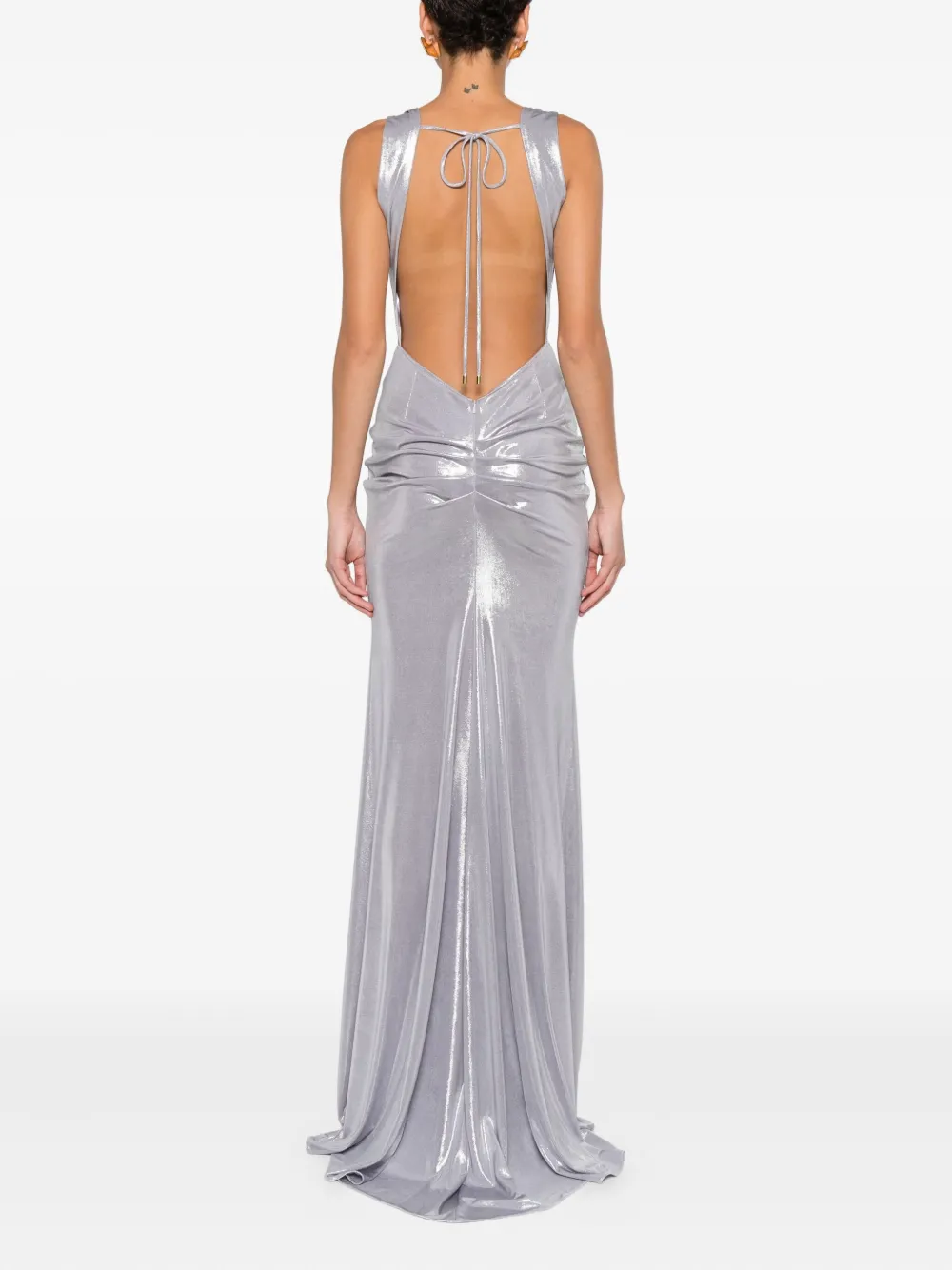 Lita Couture Roche Dress In Silver