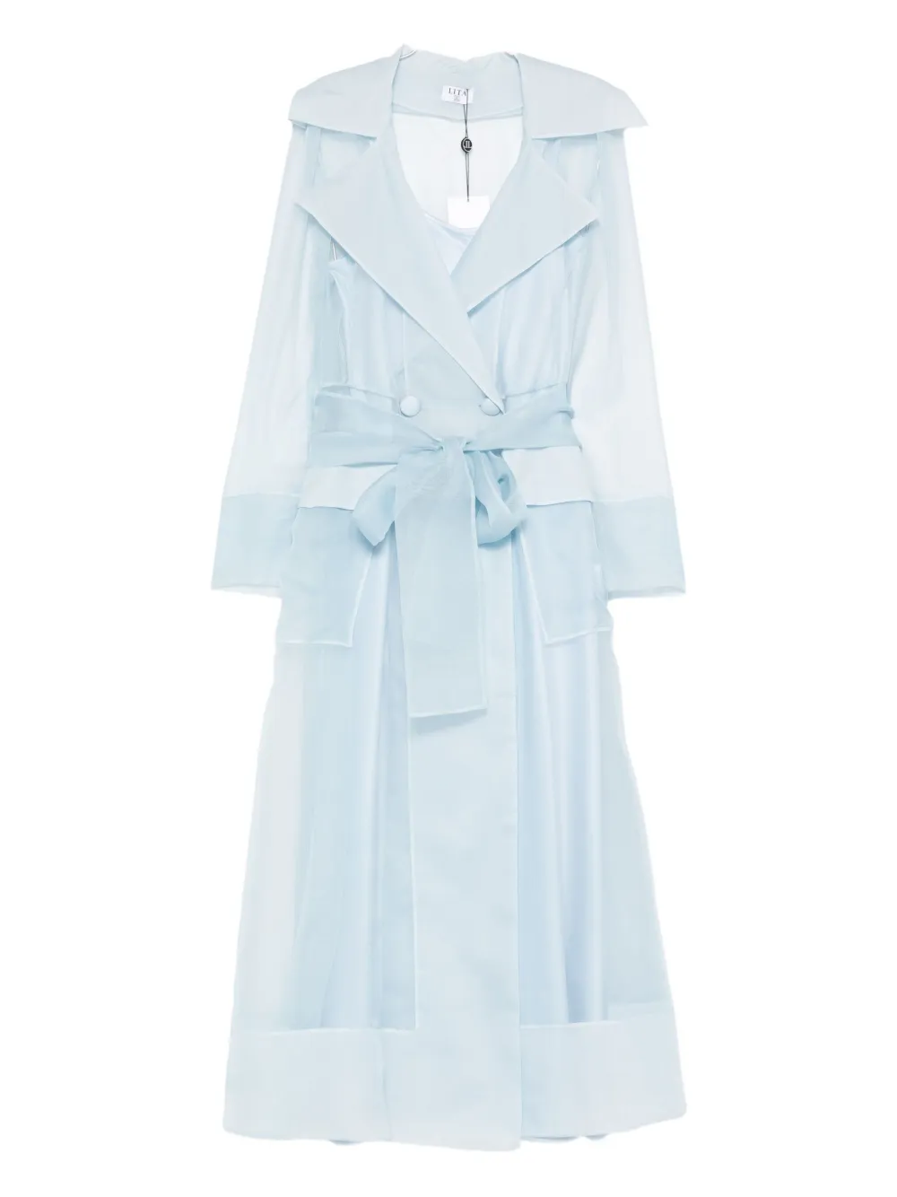 Lita Couture Clair Belted Maxi Dress In Blue