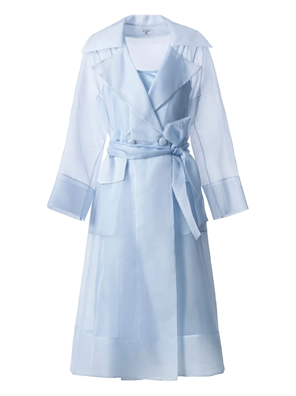 LITA COUTURE Clair belted maxi dress - Blu