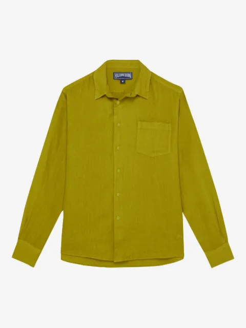 Vilebrequin camisa bordada con bolsillo en el pecho