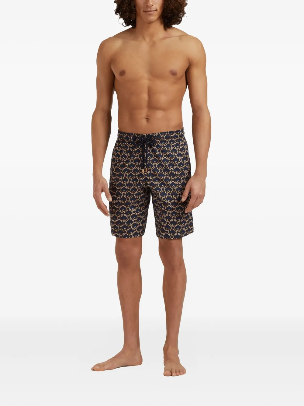 Vilebrequin Zwembroek met elastische tailleband Blauw