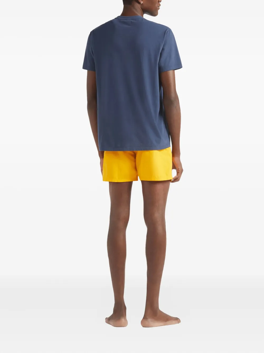 Vilebrequin T-shirt met ronde hals en geborduurde schildpad Blauw