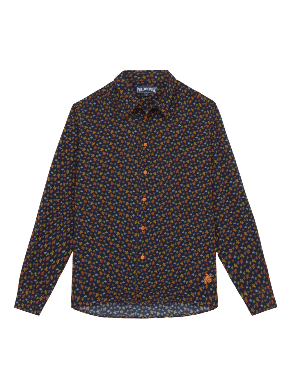 Vilebrequin Turtle-print Shirt In Brown