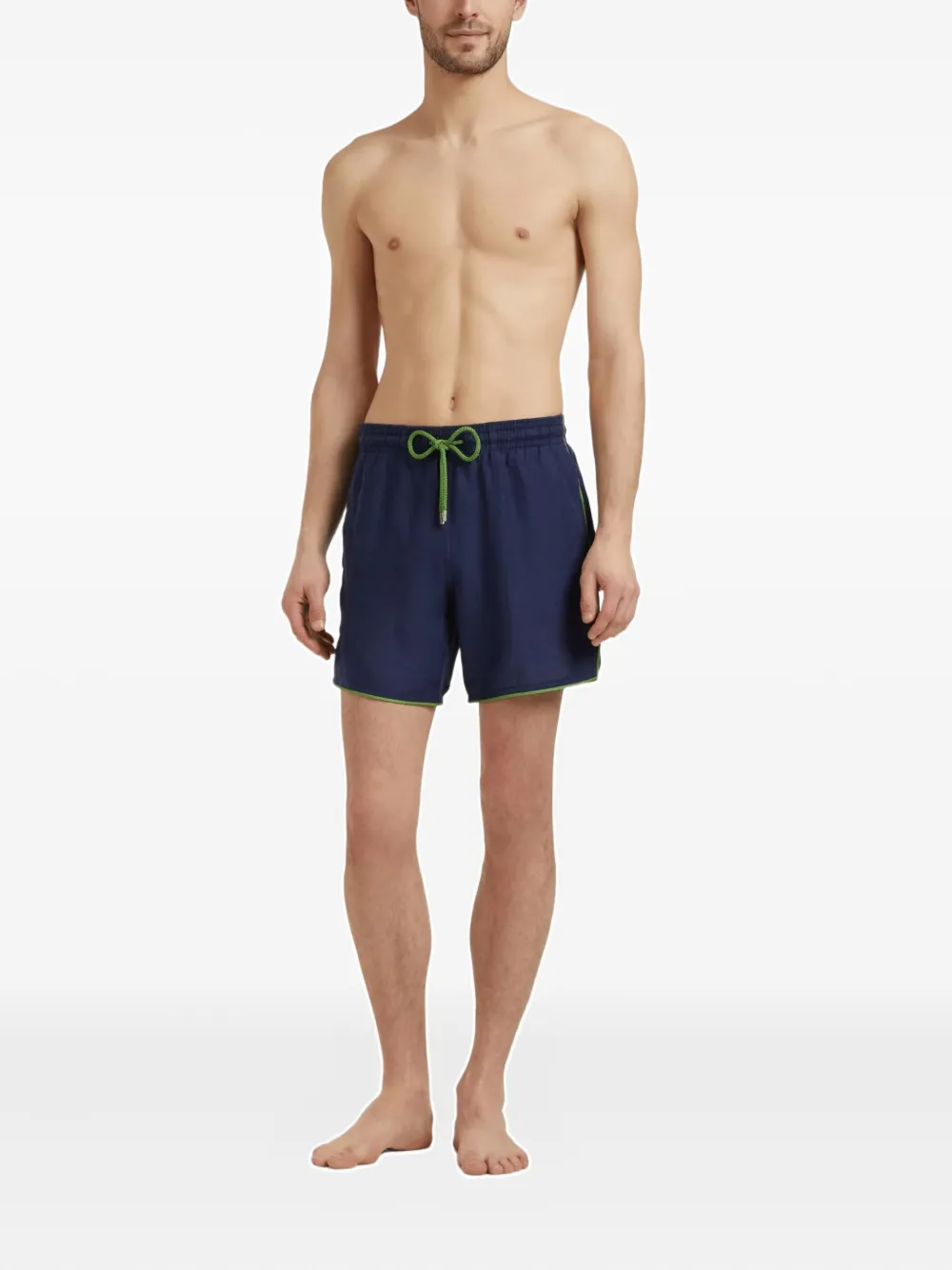 Vilebrequin Zwembroek met trekkoord en afwerking Blauw