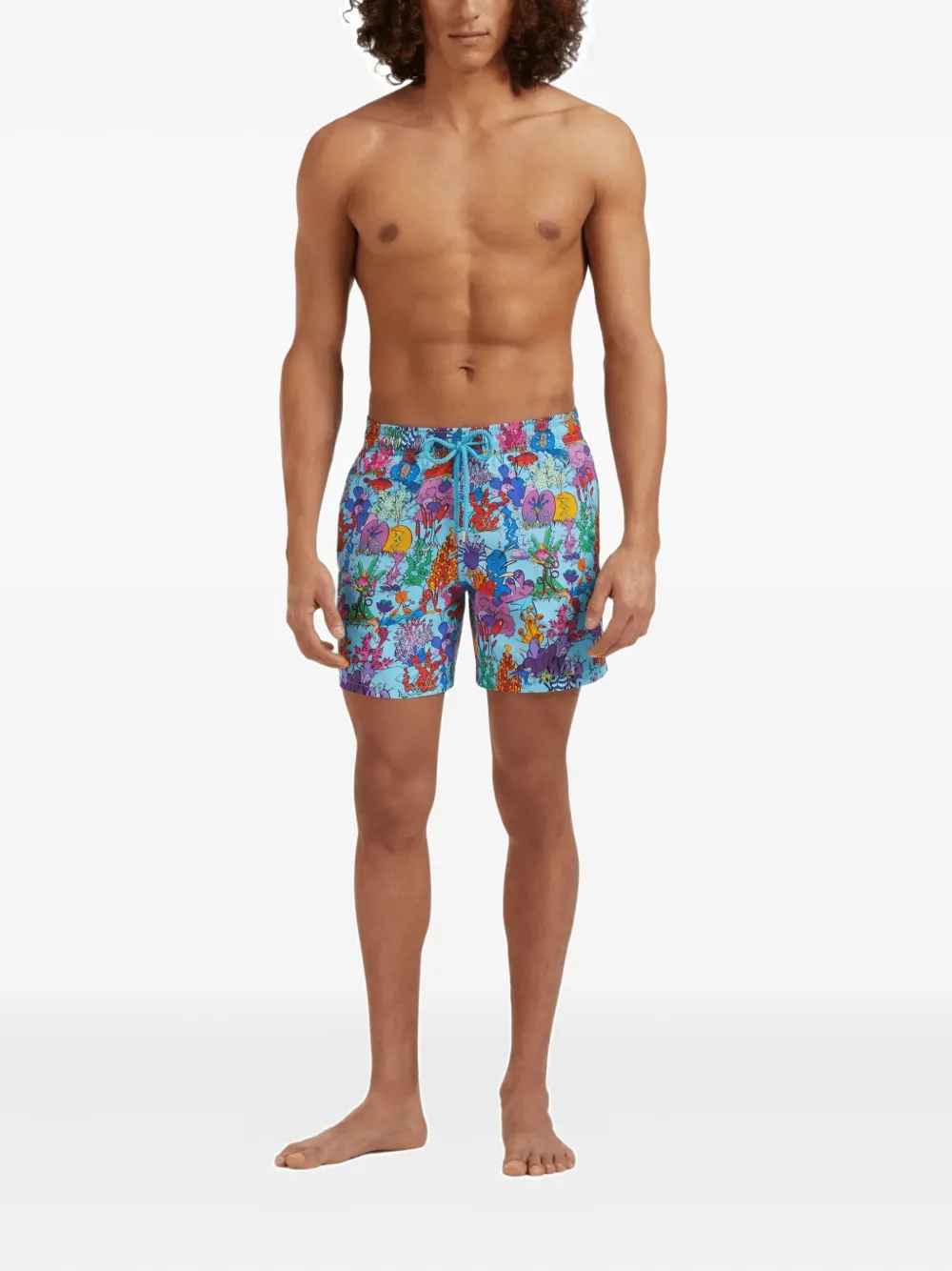 Vilebrequin Zwembroek met trekkoord Blauw