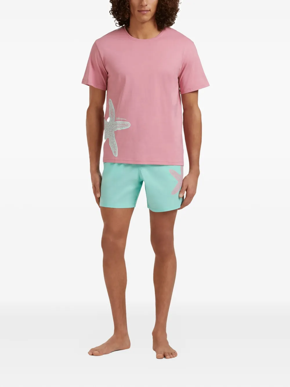 Vilebrequin starfish-detail crew-neck T-shirt - Roze