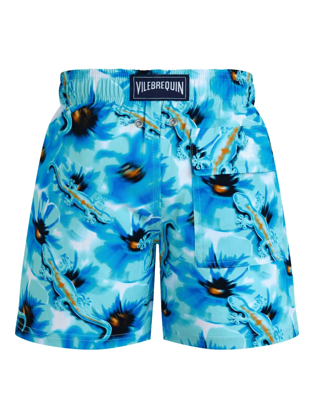 Vilebrequin Kids Zwembroek met gekko-print Blauw