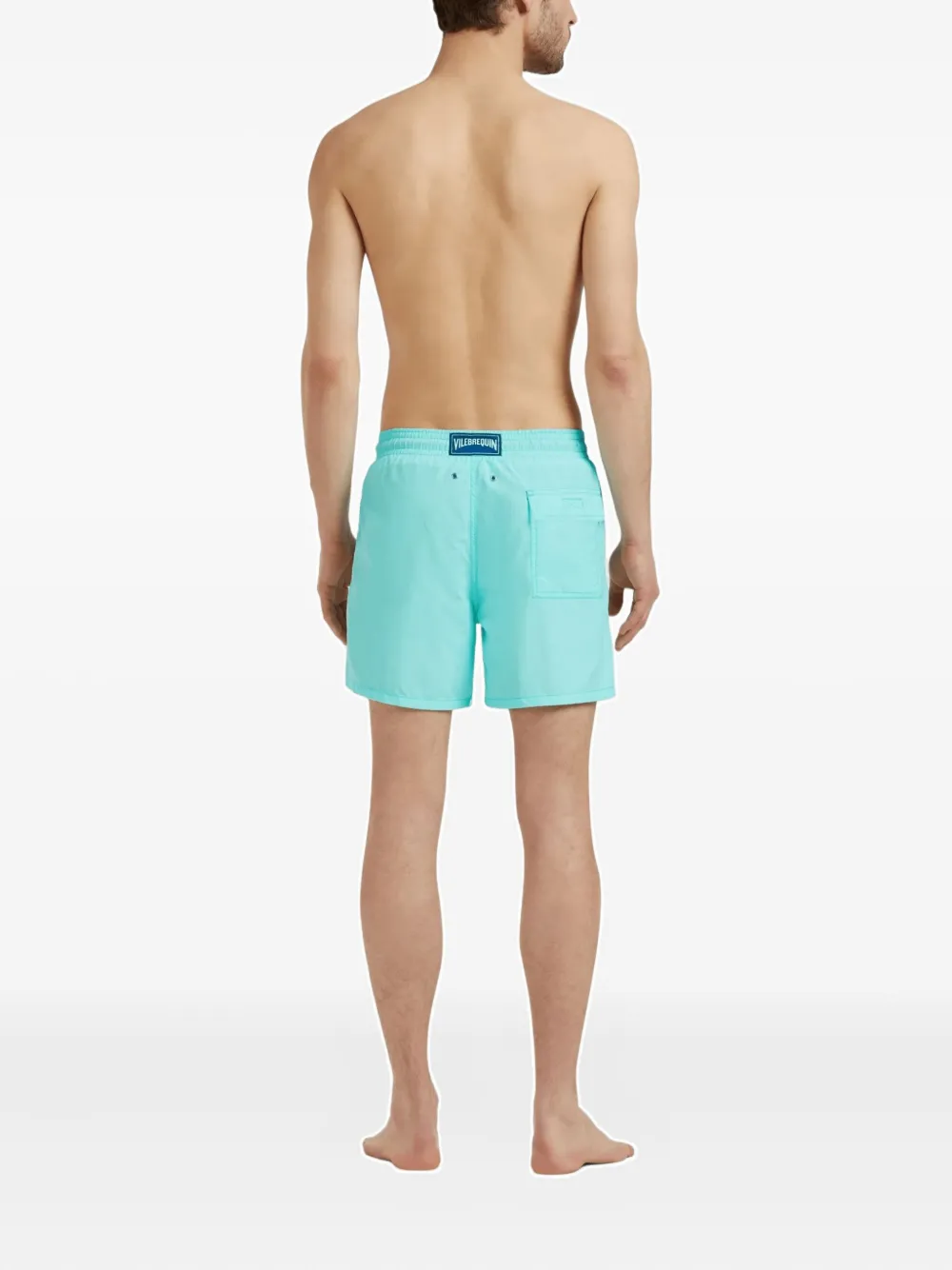 Vilebrequin Zwembroek met geborduurde walvis Blauw