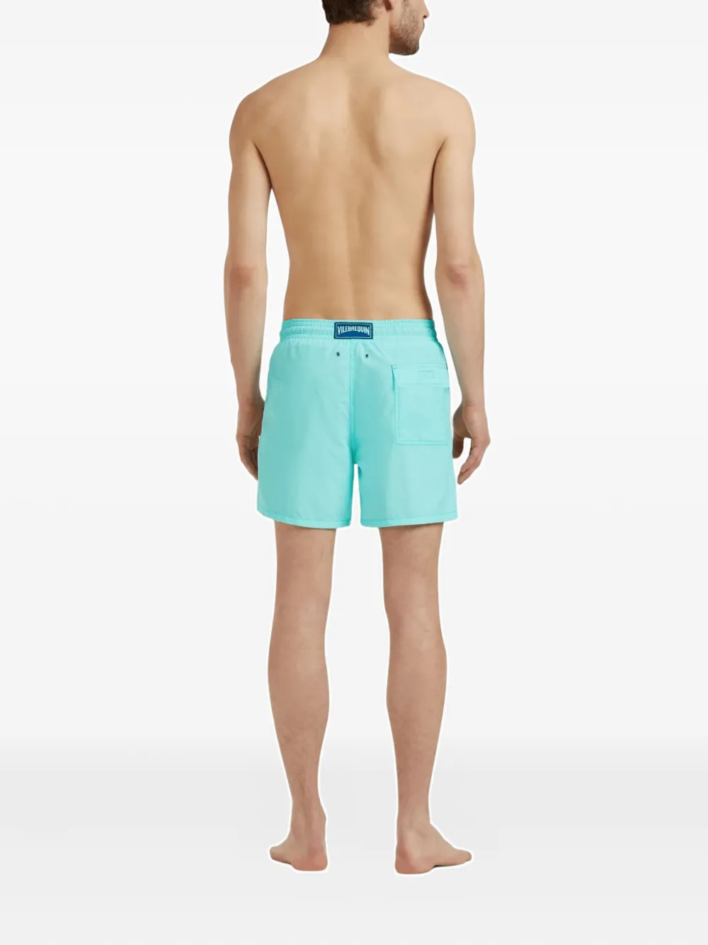 Vilebrequin Zwembroek met geborduurde walvis Blauw