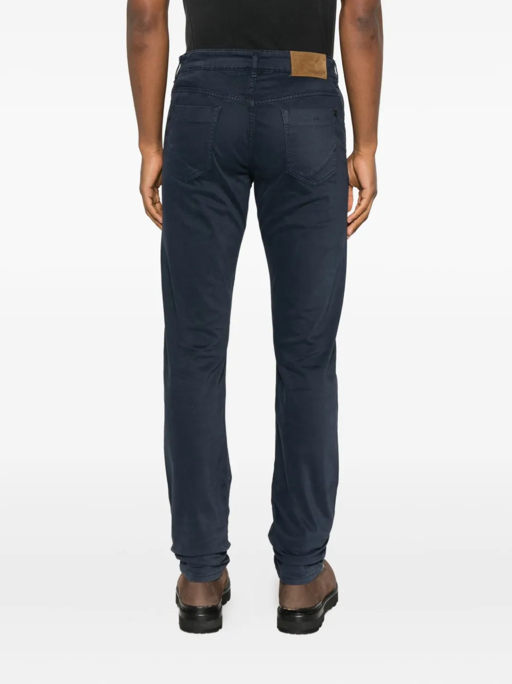 Incotex Broek met knopen Blauw