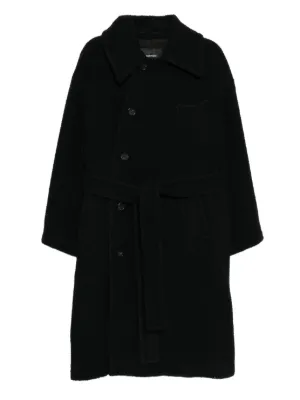 Yohji Yamamoto ファインニットコート | ブラック | FARFETCH JP