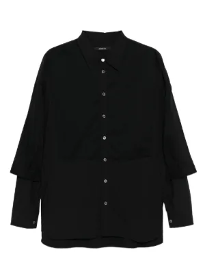 Comme Des Garçons Homme Plus アシンメトリーシャツ | ブラック